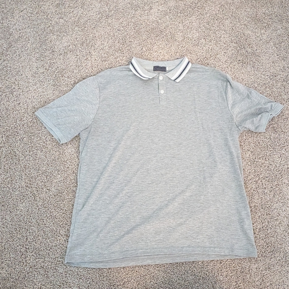 Shein Men's Gray Polo Shirt Size L